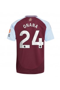 Fotbalové Dres Aston Villa Amadou Onana #24 Domácí Oblečení 2024-25 Krátký Rukáv